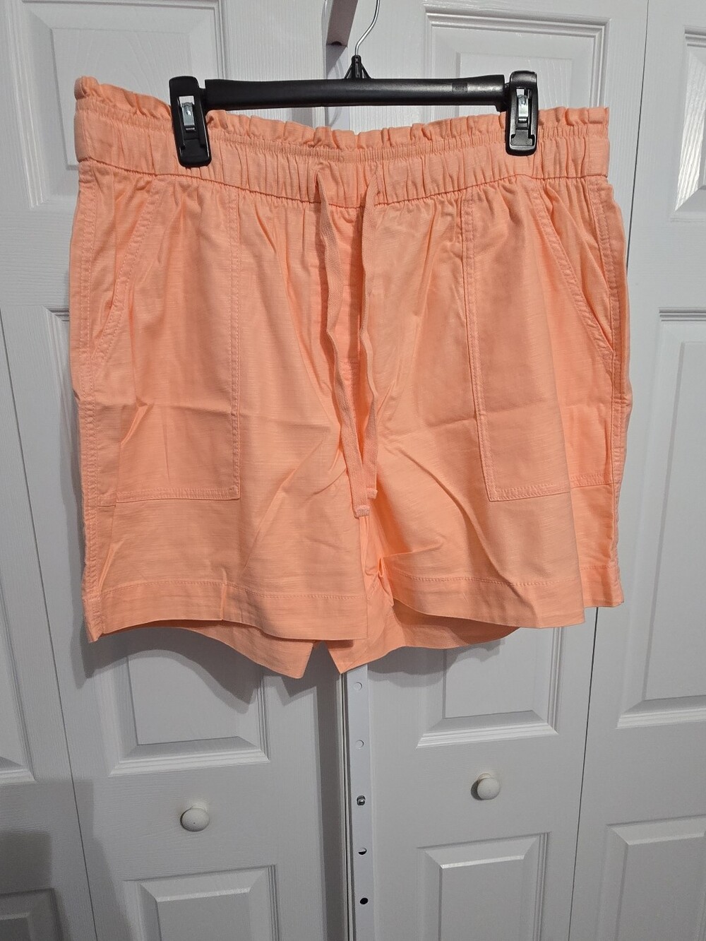 🆕️ Lane Bryant Peach Elastic-Waist Drawstring Bermuda Shorts